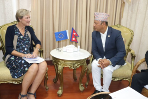 EU ambassador Lorenzo calls on Minister Khadka