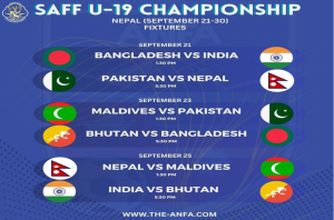 Match schedule for SAFF U-19 Championship unveiled