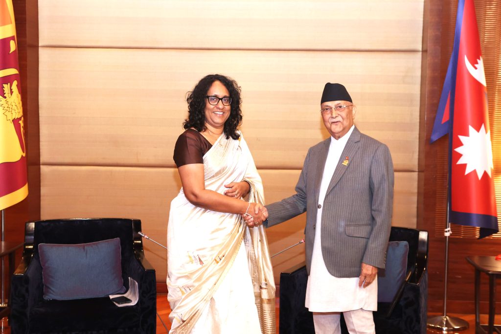Prime Minister Oli and Sri Lankan PM Amarasuriya hold meeting