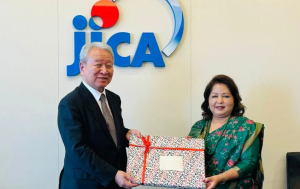 Foreign Minister Rana, JICA President hold meeting