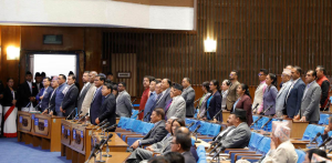 Opposition parties stall HoR proceedings, calling for Home Minister’s resignation