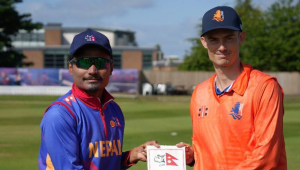 Nepal taking on Netherlands in ICC World Cup Cricket League-2 today
