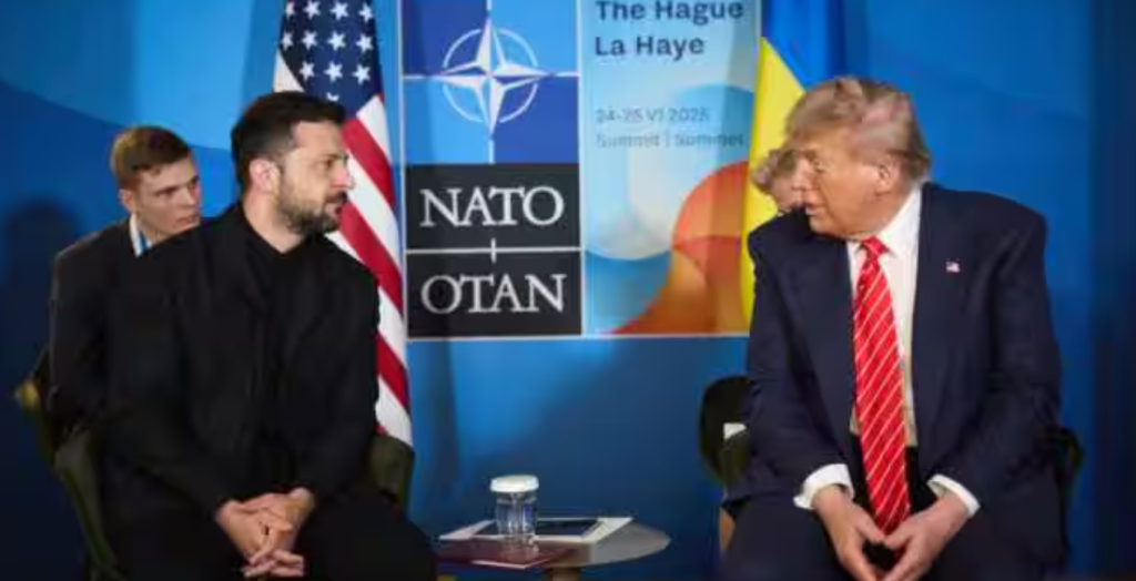 Zelenskyy, Trump discuss air defence, drone cooperation at NATO summit