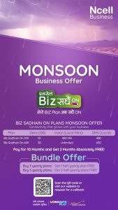Ncell Launches ‘Biz Sadhain ON: Monsoon Business Offer’ with Exclusive Discounts