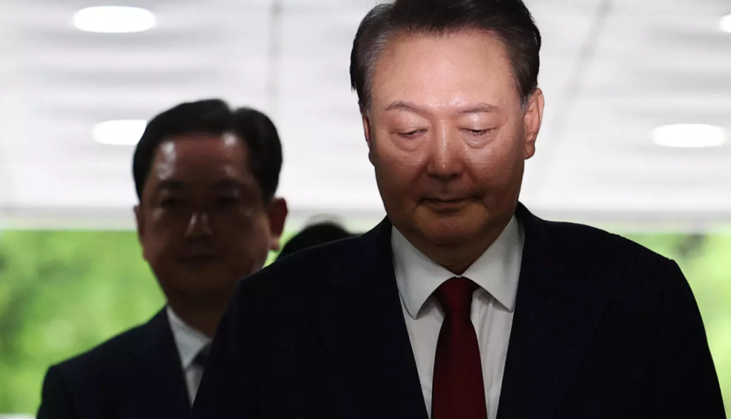 South Korea’s Yoon resists questioning by lying down in underwear