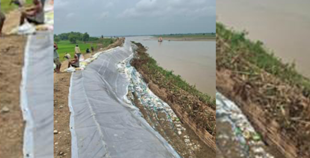 Emergency embankment along Rapti River gives a respite to locals