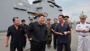 Kim Jong Un slams South Korea-US drills during an inspection of his most powerful warship