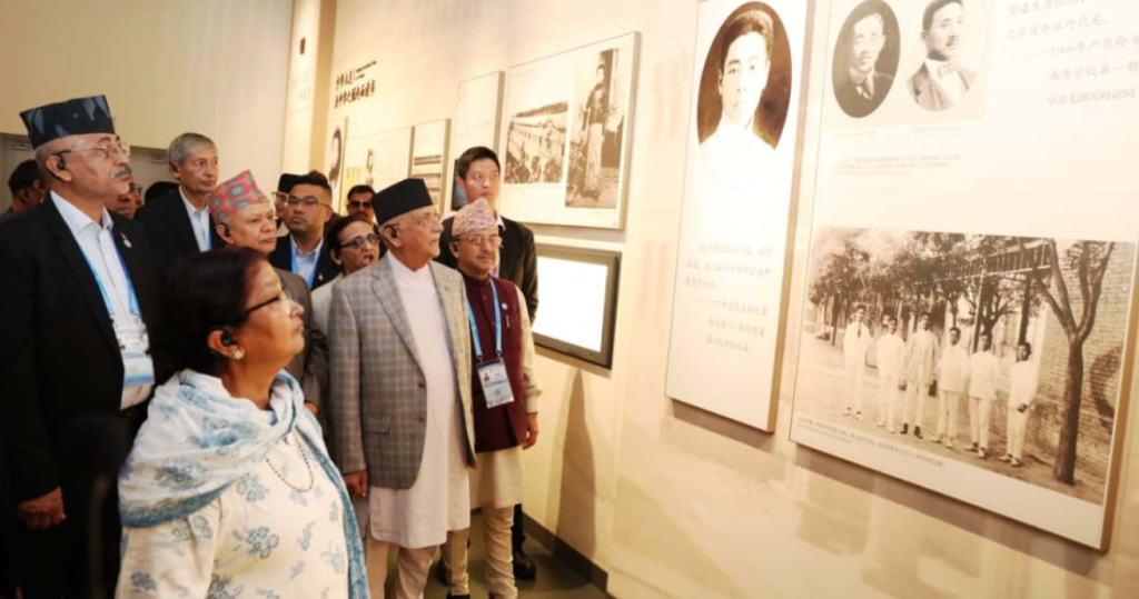 Prime Minister Oli visits Zhou Enlai and Deng Yingchao Memorial Museum
