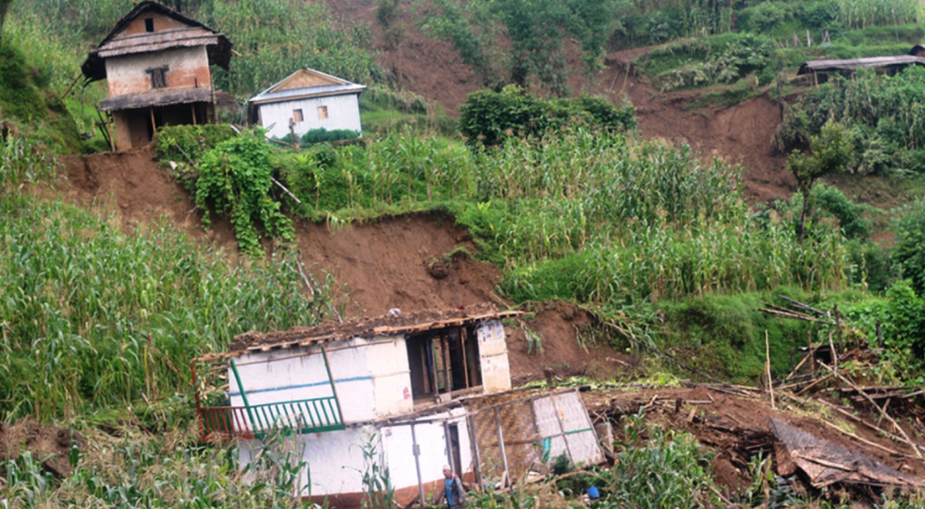 Landslide buries two houses in Taplejung, two people missing