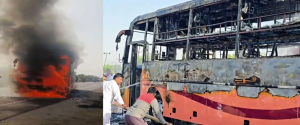 20 killed as bus catches fire in India’s Rajasthan