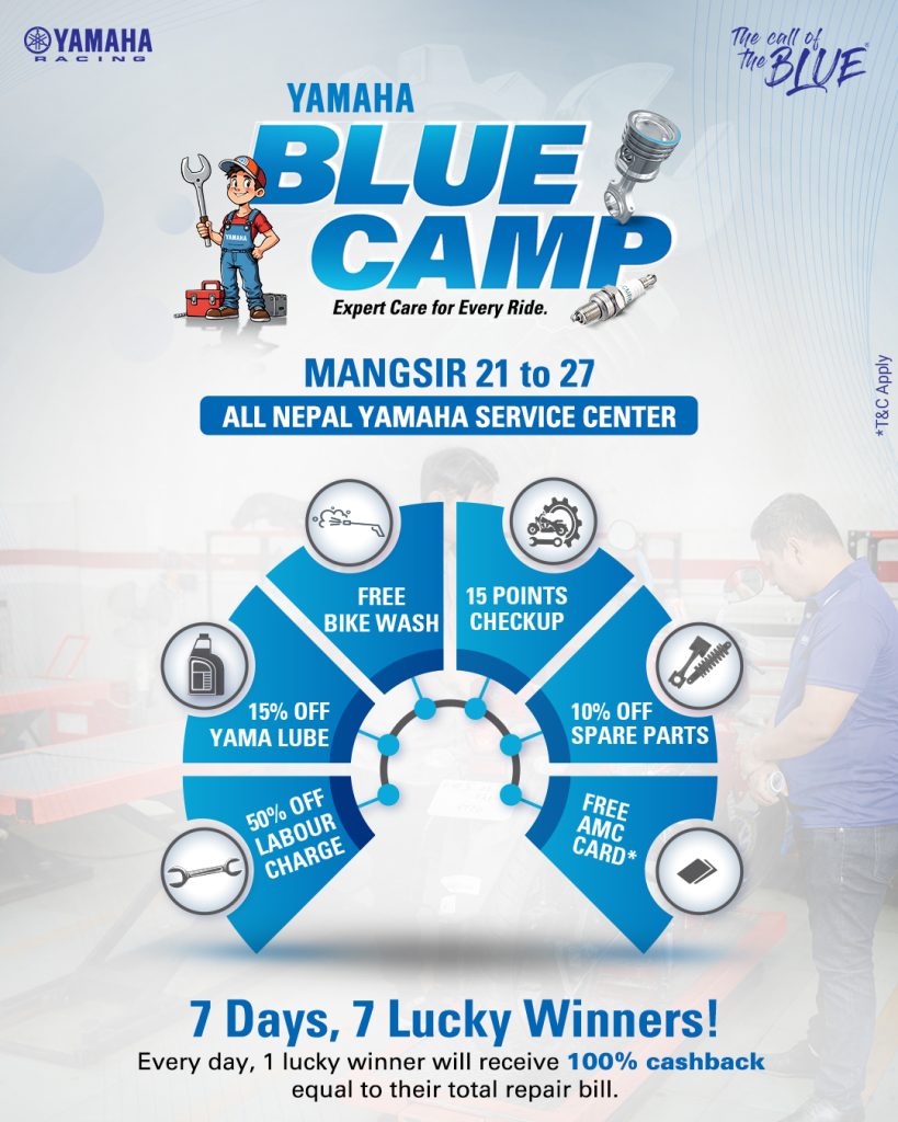 Yamaha Nepal Announces “Yamaha BLUE CAMP” – A Nationwide Service Week for Yamaha Riders