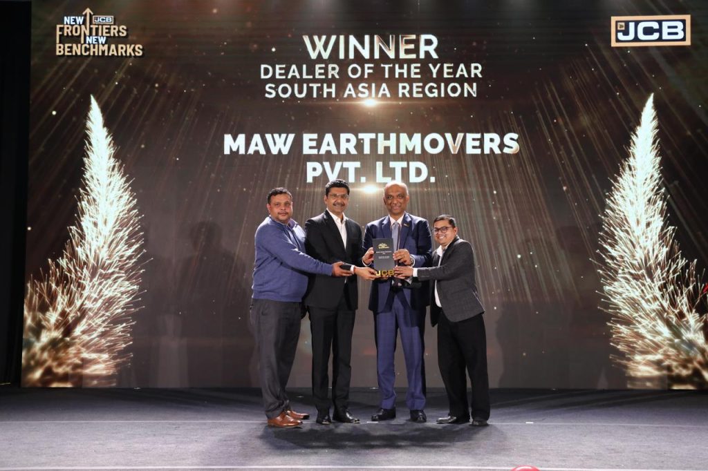 MAW Earthmovers Wins “Dealer of the Year – South Asia Region” for 4th Consecutive Year