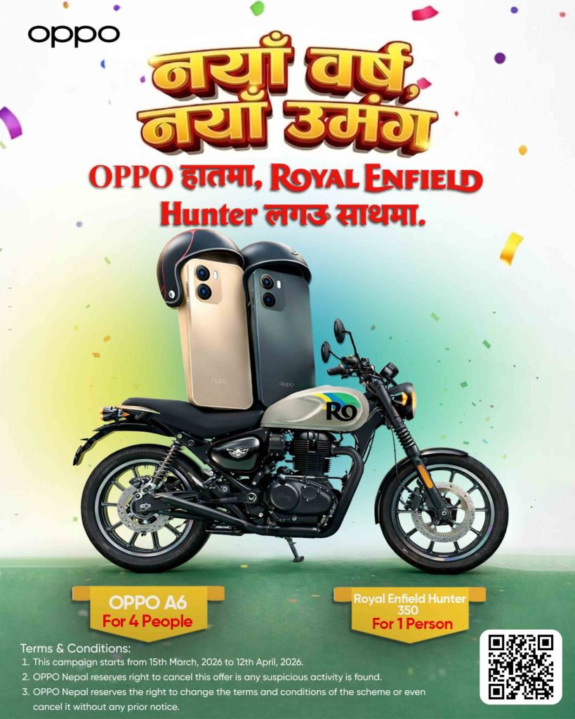 OPPO Launches “OPPO Nawa Barsa, Naya Umanga” Campaign with Weekly Smartphone Giveaways and Grand Prize Royal Enfield Hunter 350