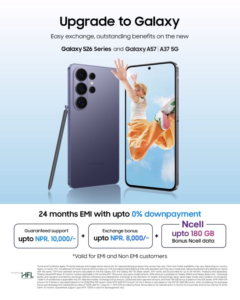 Samsung Nepal Introduces “Upgrade to Galaxy” Offer with Amazing Exchange Benefits, Attractive Discounts, and Easy EMI
