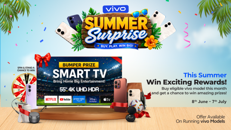 vivo Launches ‘Summer Surprise’ Campaign with Instant Gifts and Mega Lucky Draw Prizes