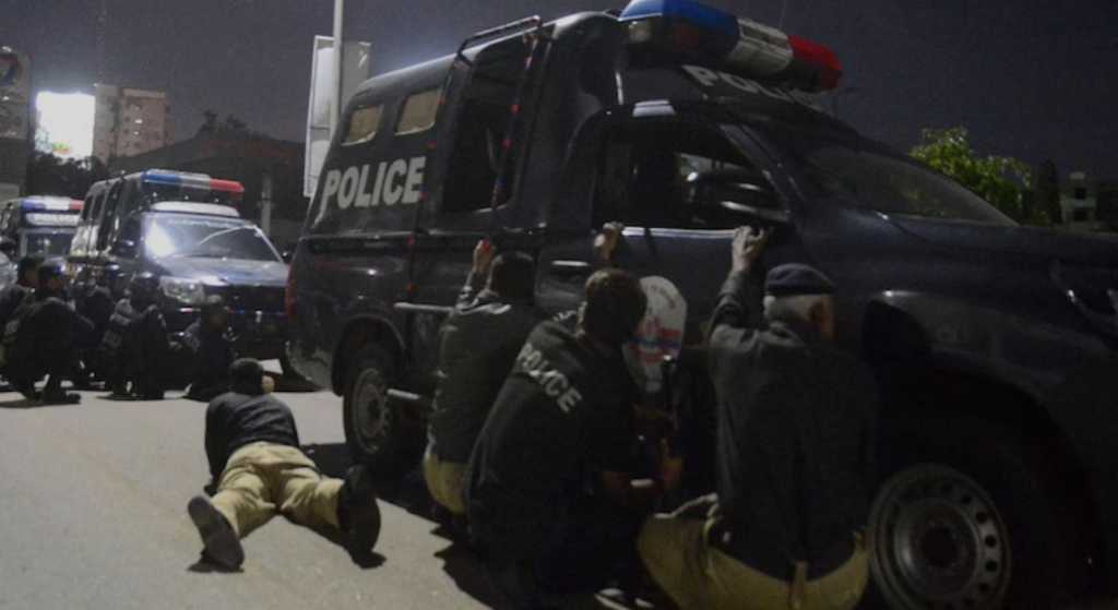 Gunmen kill 9 police officers near dam project in southwest Pakistan