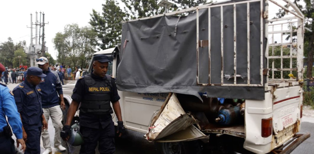 Pedestrian dies in oxygen cylinder explosion